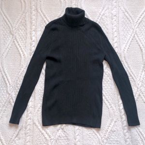 Black turtleneck sweater